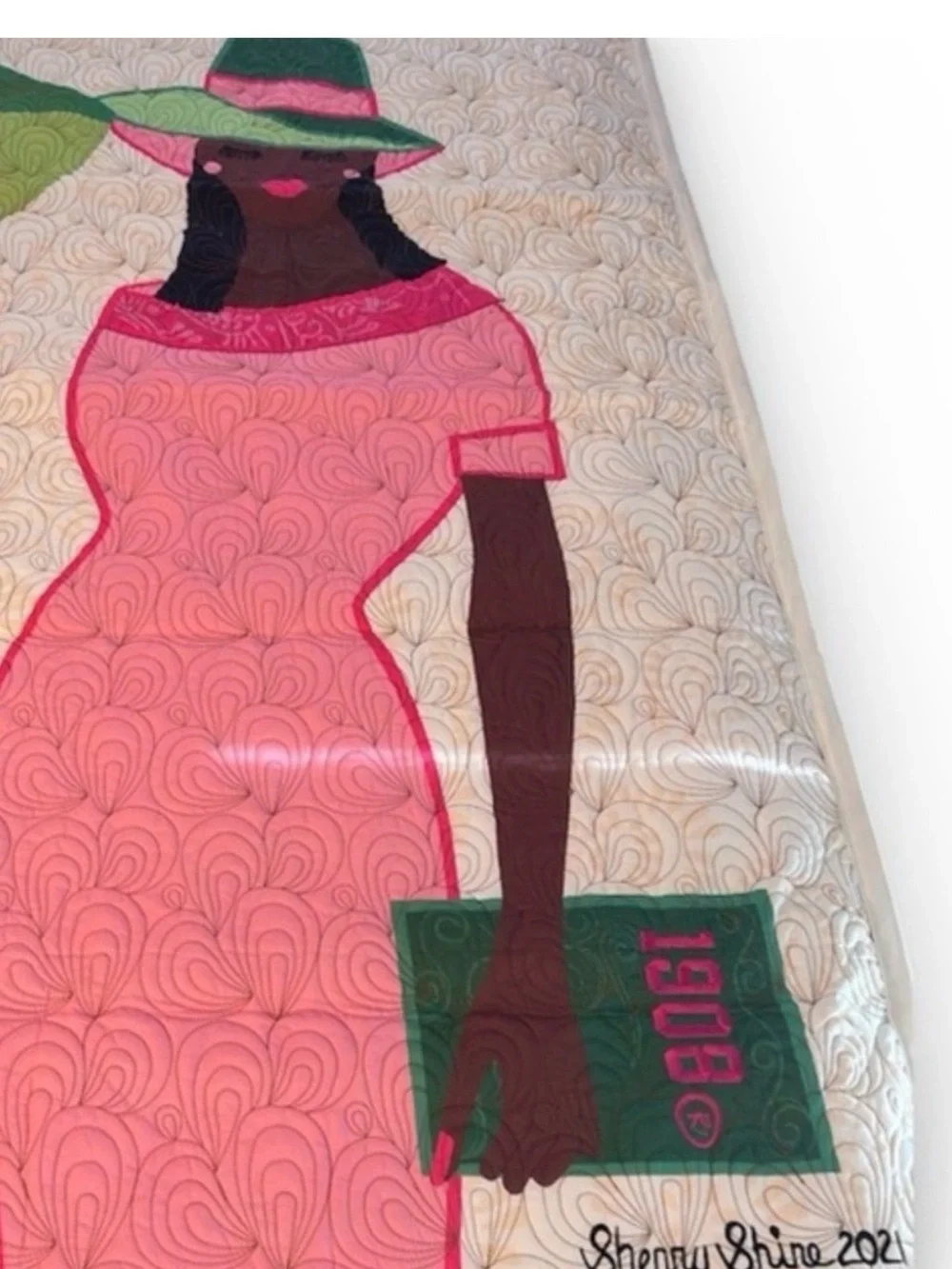 Limited edition AKA Ivy Box Quilt custom created by artist SHERRY SHINE